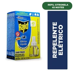 Repelente Elétrico Raid Líquido Óleo de Citronela 32,9ml Refil