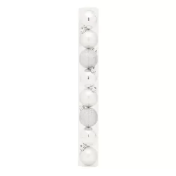 Bolas em Tubo Prata 10cm - 8 unidades - Cromus Natal - Rizzo