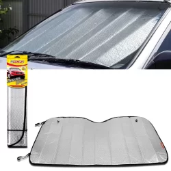 Para sol universal prata metalizado com suporte ventosa