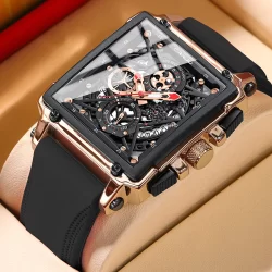 CRRJU Marca De Moda De Luxo De Alta Qualidade Temperamento High-end Novo design Mãos Luminosas Esportivas À Prova D'água Movimento De Quartzo Estilo Empresarial Relógio Masculino Multifuncional 2312 X