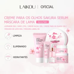Sakura Conjunto De Rejuvenescimento Facial Clareador LAIKOU Com 6 Peças