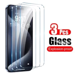 Protetor De Tela De Vidro Temperado Inquebrável 9H De 3 Pacotes Para iPhone 16 15 14 13 12 11Pro Max 14 15 16 Plus Mini X XR Xs SE 6 6s 7 8