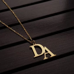 [Nome colar personalizado] Nome Letter Pendant Women's Gold Stainless Steel Jewelry