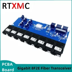 8F2E Interruptor De Fibra Gigabit Conversor De Mídia Ethernet 8 Porta 1.25G SC 2 RJ45 10/100/1000M 8 Placa PCBA