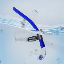 Treinamento De Natação Silicone Snorkel Ideal Para Nadadores Faixa De Cabeça Giratória Ajustável Adequada Adultos Macho Fêmea