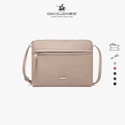 David Jones Feminina  Couro do falso Zip Bolsas de Ombro Bolsas de Mão