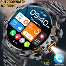 LIGE Relógio Inteligente Masculino Unissex Com Lanterna LED Full Touch Sports À Prova D'água Rastreador De Fitness Monit