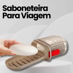 Saboneteira Para Viagem ,saboneteira viagem ,Com Estojo Dupla Drenagem Encaixe Firme Compacta À Prova De Vazamento