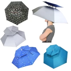 Uniwity Guarda Sol Chuva Cabeça Chapeu Pesca Trilha Proteção 77 Cm