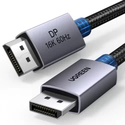 Cabo UGREEN DisplayPort 2.1 DP2.0 80 Gbps Suporte 16K @ 60Hz 8K 240Hz 4K HDR , HDCP , DSC 1.2a , De Porta De Exibição Tr