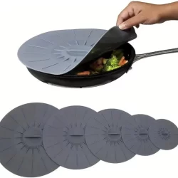 KIT 5 Tampas Universal de Silicone Uso Doméstico Reutilizável