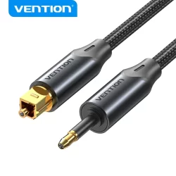 VENTION square port fibre optic to circular 3.5 mm high fidelity audio cable supporting Dolby and 5.1 surround sound