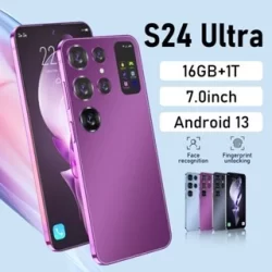 Celular 2024 Novo Smartphone S24 ultra , Tela Grande 7.0 Polegadas , Bateria-, RAM : 12/16GB + 512GB/1TB ROM , Android 7