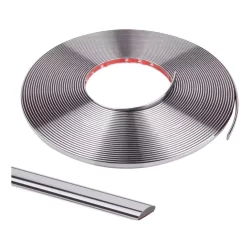 Friso Cromado Parachoque 10mm Grade Porta Universal Rolo 10m