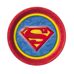 Prato Festa Superman 18Cm - 8 unidades - Festcolor - Rizzo Festas