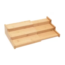 Rack organizador de potes extensível de bambu multiuso - Oikos