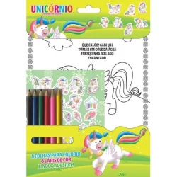 Unicórnios - Colorindo com Adesivos 01