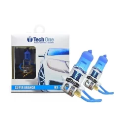 Par Lampada Super Branca H3 8500k Tipo Xenon 12v 55w Techone