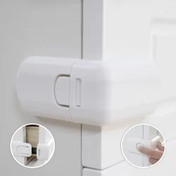 Kit até 10 un Trava De Gaveta Lateral Seguranca Bebe Armario 90 Graus 1 click