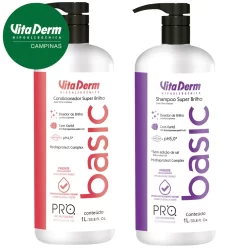 Shampoo e Condicionador Pro Basic Vita Derm Profissional Hidratação e Brilho