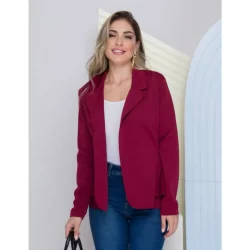 Blazer Neoprene Casaquinho Social-Blazer Curto