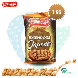 Amendoim Japonês Crocante Saboroso Amendupã Pacote 1 Kg Salgado