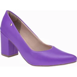 Scarpin Lóris Shoes Feminino Bico Fino Salto Bloco Grosso 9484