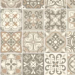 Adesivo Azulejos em tons de bege e marrom para Área Gourmet