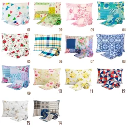 Kit Lençol 3 peças Para Cama Casal Padrão com Elastico em Toda Volta Microfibra Estampada