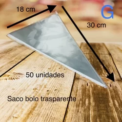 50~300 SACO SAQUINHO CONE 18X30 GRANDE PLÁSTICO BOPP TRANSPARENTE
