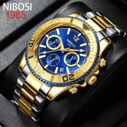 NIBOSI Marca Top Relógio De Pulso Esportivo Masculino Moda Quartzo Cronógrafo Para O Presente