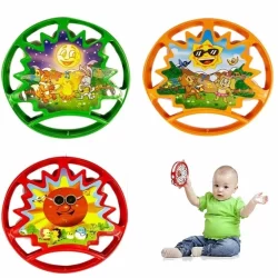 PANDEIRO INFANTIL SOL 15,5 CM EM CORES SORTIDA