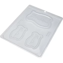 FORMA SIMPLES PLACA PARABÉNS 9456 (E2) EM ACETATO BWB PARA BOMBOM E DOCES.