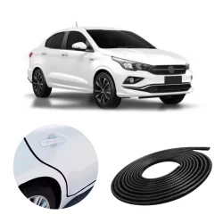Borracha Protetora Borda Portas Carro Universal 10 M Preta