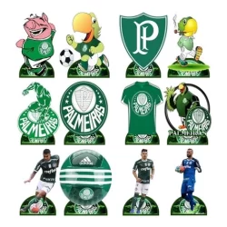 Kit 10 Display Mesa Time Palmeiras Festa Decoração 20cm