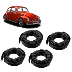 Kit Borracha Debrum Paralama Fusca 1959 a 1996 Preto - ENVIO RÁPIDO