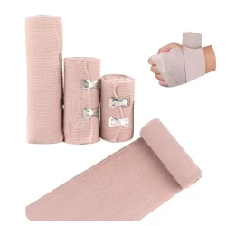 Kit 3 Bandagem Elástica Atadura Lavável Proteção Compressão Reutilizável