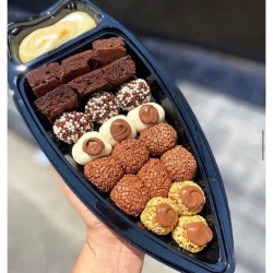 Barca Pequena Doces Preta Com / Tampa Galvanotek - Com / 10 Unidades - Go935 - Galvanotek