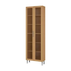 Paneleiro Ditália Aspen 2 Portas de Vidro Carvalho CD-308