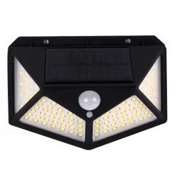 6 Luminária Solar 100 Led Com Sensor Para Jardim Externa Prova D'Água Lampada Led Solar