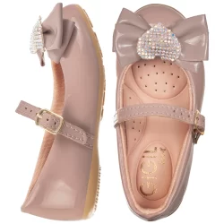 Sapatilha Infantil Sapato Laço Brilho  Strass Leve Boneca Menina Rasteirinha Confortável Macio Moda Atual Blogueira