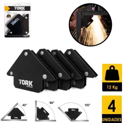 Esquadro Magnético Para Solda 12kg 4 Peças Super Tork