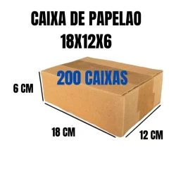 200 Caixa De Papelão pequena para Correio Sedex Pac ecommerce 18x12x6