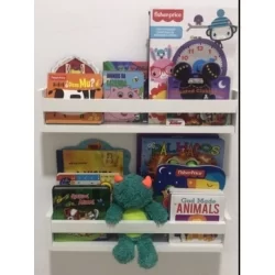 KIT 2 Prateleiras Infantil 100% MDF 50cm Decorar Quarto/ Sala/ Cozinha/Banheiro