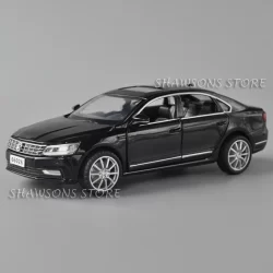1 : 32 Escala Modelo De Metal Diecast Carro Brinquedos Volkswagen Passat Pull Back Réplica Miniatura Com Som E Luzes