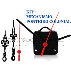 Kit de 10 Maquinas De Relógios + 10 Ponteiros Coloniais