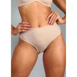 Calcinha Duloren Cintura Alta Cuore BEIGE FONCÉ
