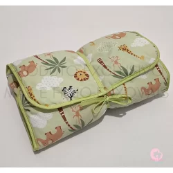Trocador de Fraldas Portátil Bebê Bebe Impermeável Dobrável com Tecido Estampado 100% Algodão