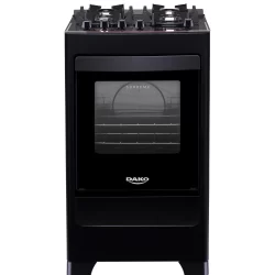 Fogão 4 bocas Dako Supreme Glass Preto  com mesa de vidro - Bivolt