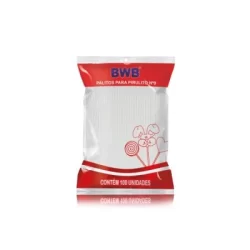 Palitos Para Pirulito 100 Unidades Pequeno 09Cm - Branco Bwb Palito